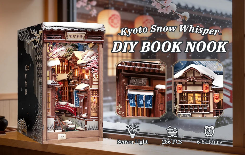 CuteBee Cutebee Kyoto Snow Whisper Miniature DIY Book Nook Kit DIY kit product photo 3