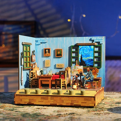 Van Gogh's Bedroom DIY Dollhouse Kit - Mycutebee