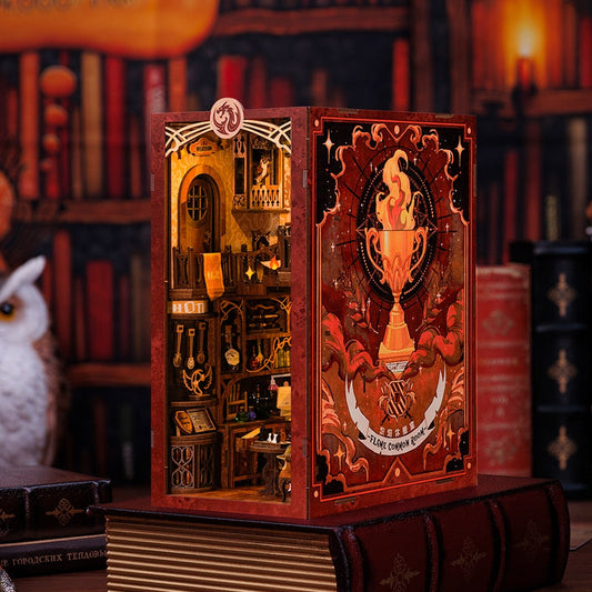 CuteBee Cutebee Flame Common Room DIY Book Nook Kit – Cozy Escape DIY kit product photo 1