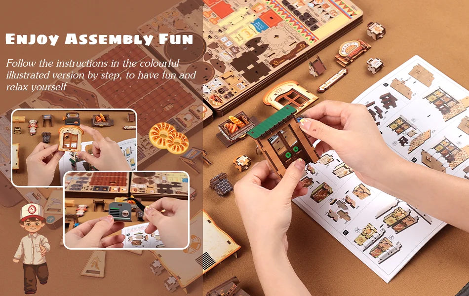 CuteBee Cutebee Your Own 3D Wooden Puzzle – Display Piece DIY kit product photo 12