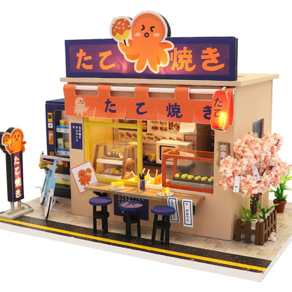 Japanese Style Street Food  Snack Bar DIY Dollhouse Kit