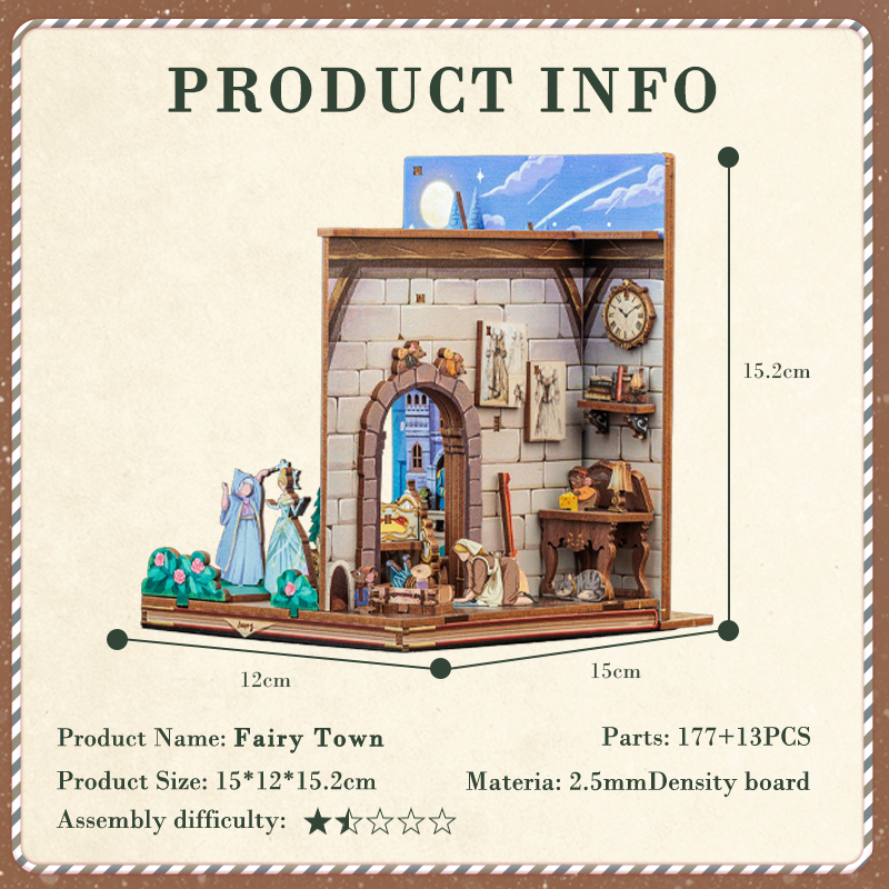 Fairy Town DIY Book Nook Kit