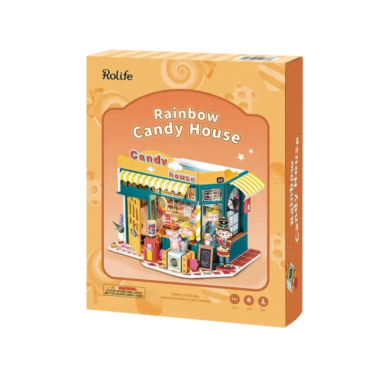 Rolife Rainbow Candy House DIY Dollhouse Kit