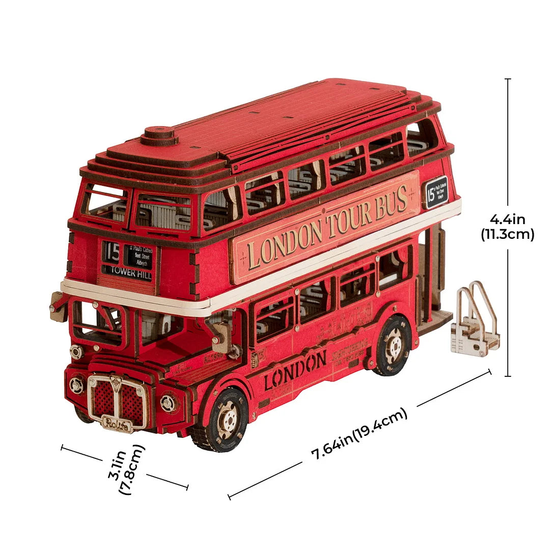 Robotime Rolife London Tour Bus DIY Miniature Kit