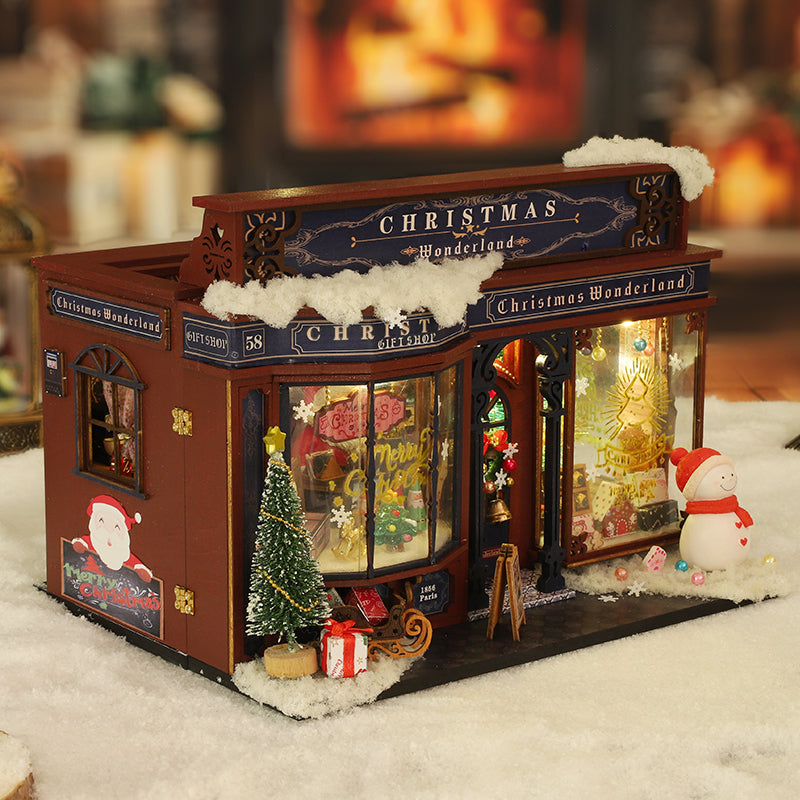 Christmas Gift Shop DIY Dollhouse Kit