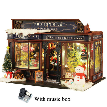 Christmas Gift Shop DIY Dollhouse Kit