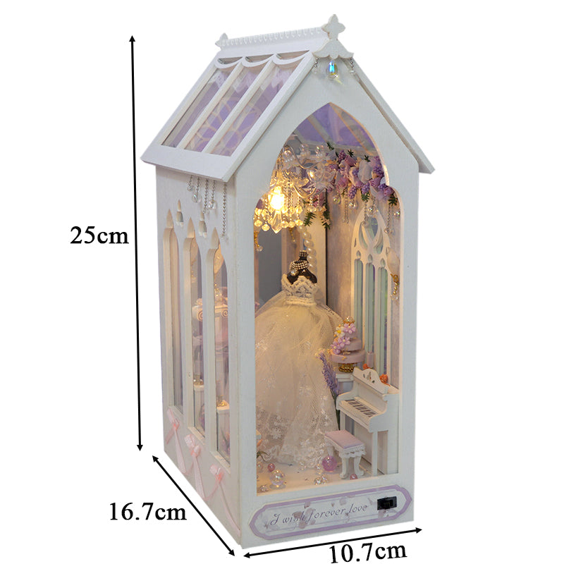 Romantic Wedding Dress DIY Book Nook Kit