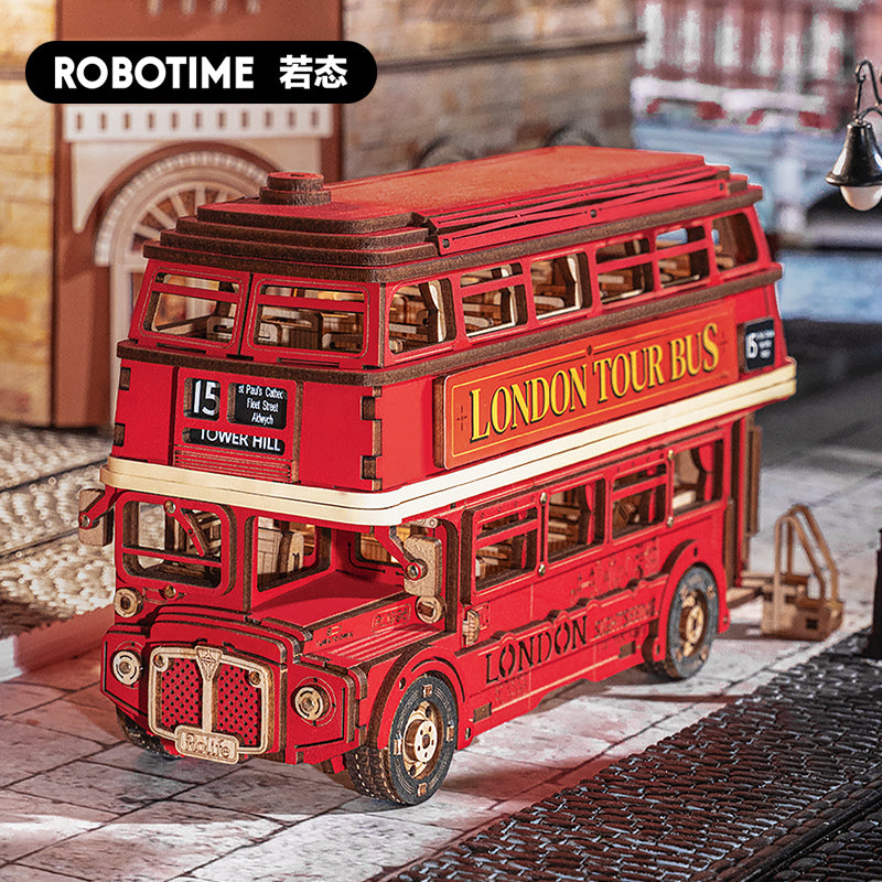 Robotime Rolife London Tour Bus DIY Miniature Kit