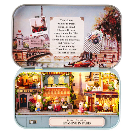 Roaming In Paris Box Theatre Dollhouse Kit