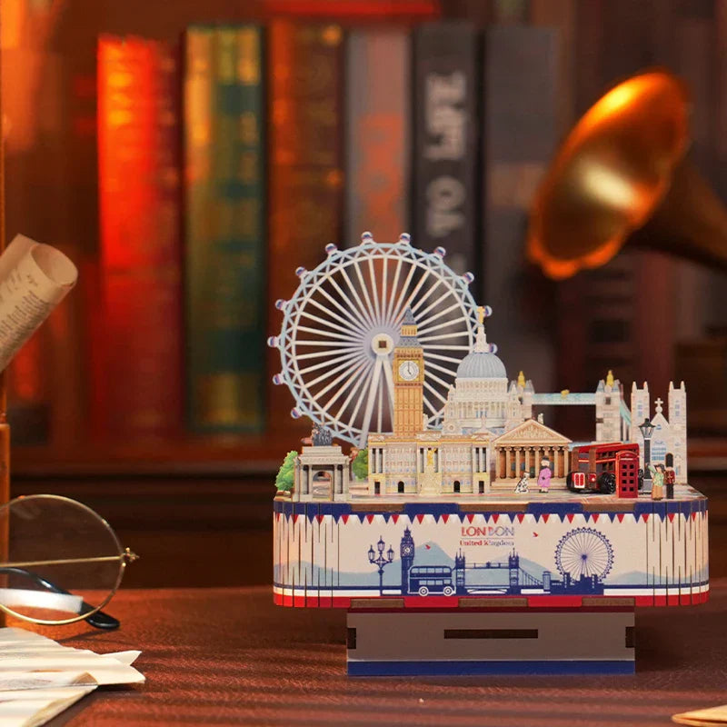 London Street View TQ228 DIY Wooden Music Box - Mycutebee