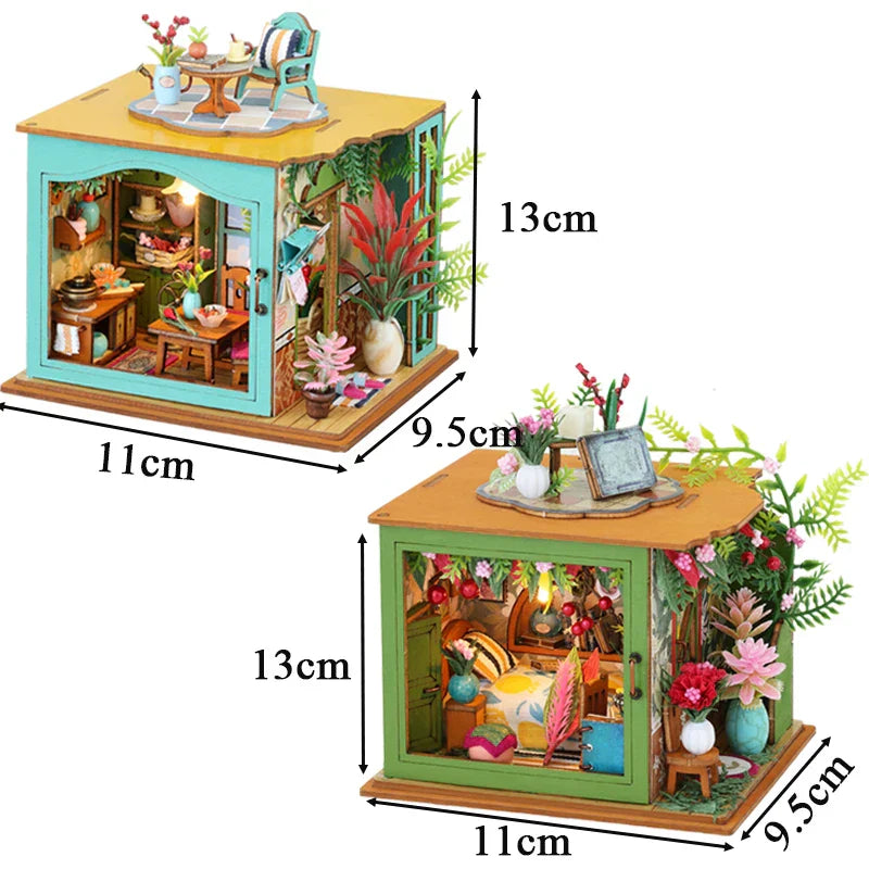 Flower Bedroom and Kitchen DIY Dollhouse - Mycutebee