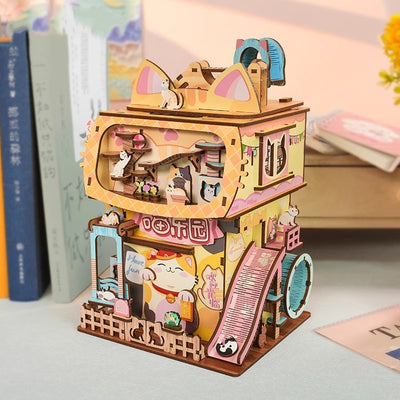 Cat House Desk Bin TQ655 DIY Miniature