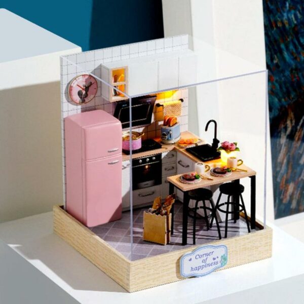 Mini Kitchen Set DIY Miniature Room Kit