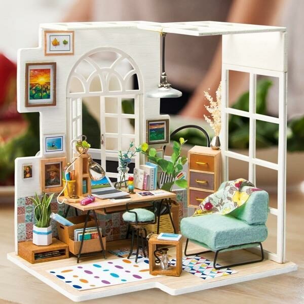 Locus's Sitting Room Robotime DG106 DIY Miniature Dollhouse