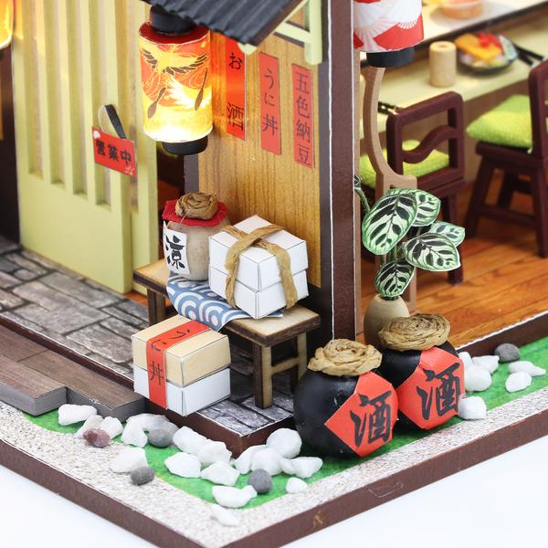Cutebee Gibbon Sushi DIY 3D Miniature Dollhouse Kit