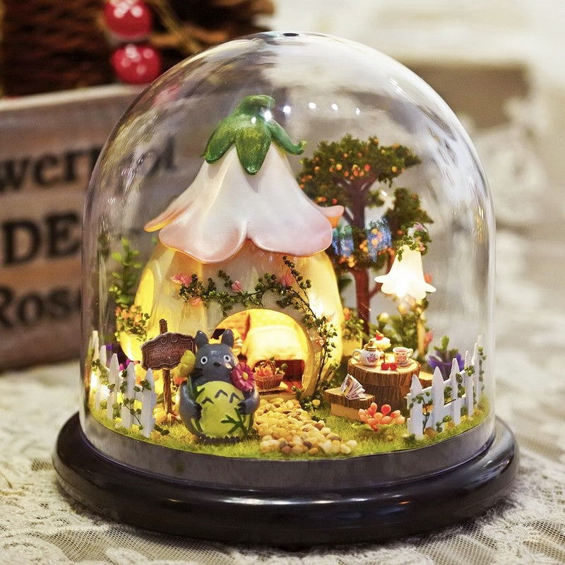 Cutebee Happy Rabbit Glass Ball DIY 3D Dollhouse