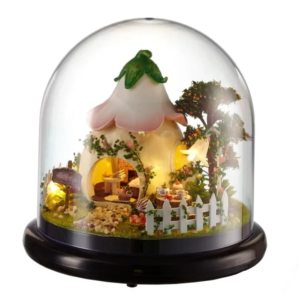 Cutebee Happy Rabbit Glass Ball DIY 3D Dollhouse