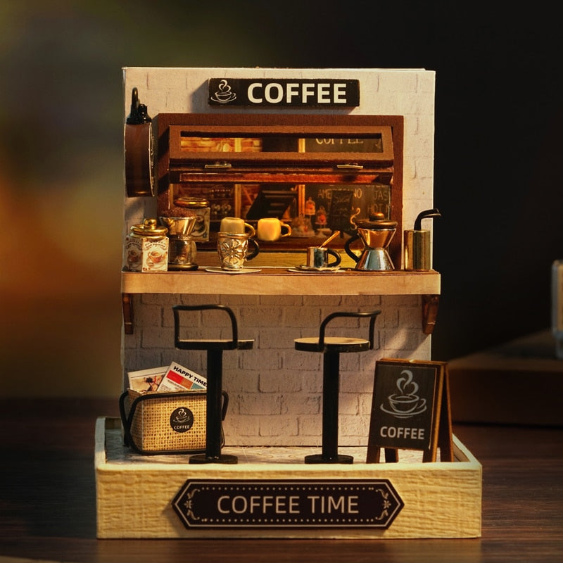 Cutebee Coffee Time Coffee DIY Dollhouse Kit 