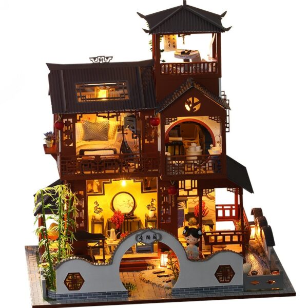 Lingyan Pavilion DIY Miniature House Kit - Cutebee Dollhouse