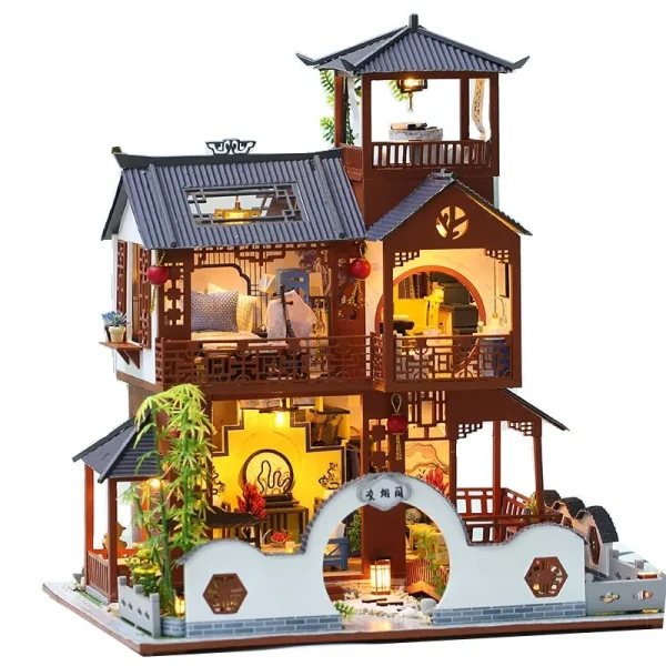 Cutebee Lingyan Pavilion DIY Miniature House Kit