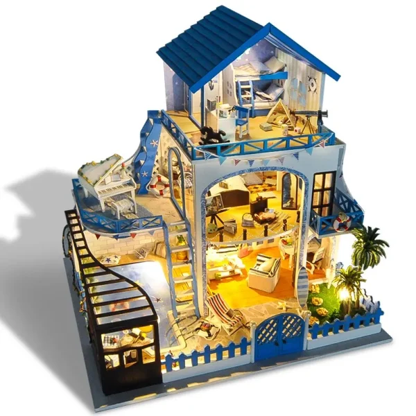 Cutebee Blue Love DIY Miniature Villa Kit