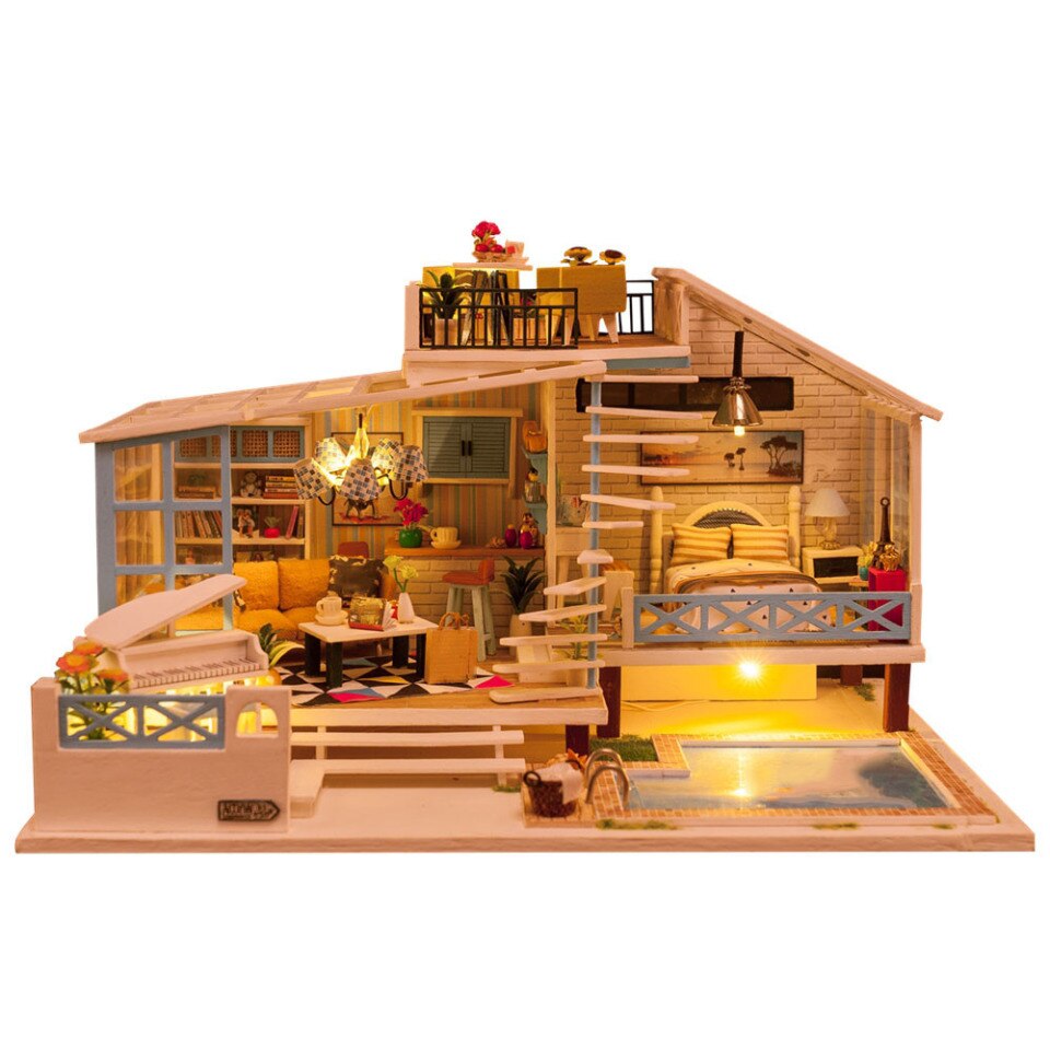 Wooden Villa DIY Miniature House Kit - Cutebee Dollhouse