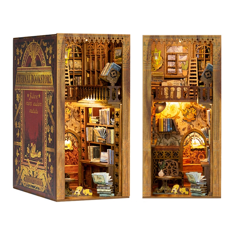 Diy Book Nook Miniature Kit Diy Dollhouse Booknook Bookshelf - Temu United  Kingdom
