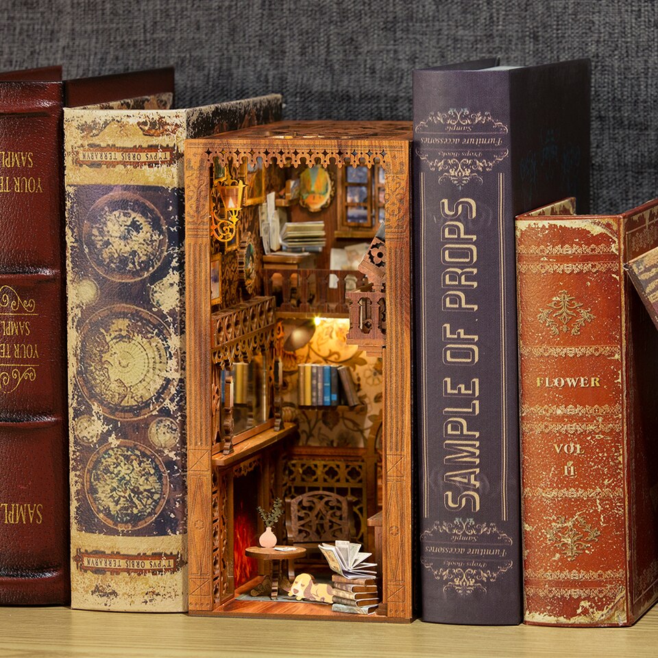 Buy CUTEBEE DIY Book Nook Kit, DIY Dollhouse Booknook Bookshelf