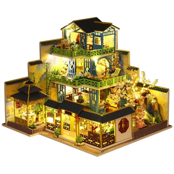 Cutebee Japanese Garden DIY Miniature Dollhouse Kit