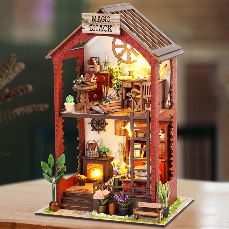 Magic Shack DIY Wooden Miniature Dollhouse Kit