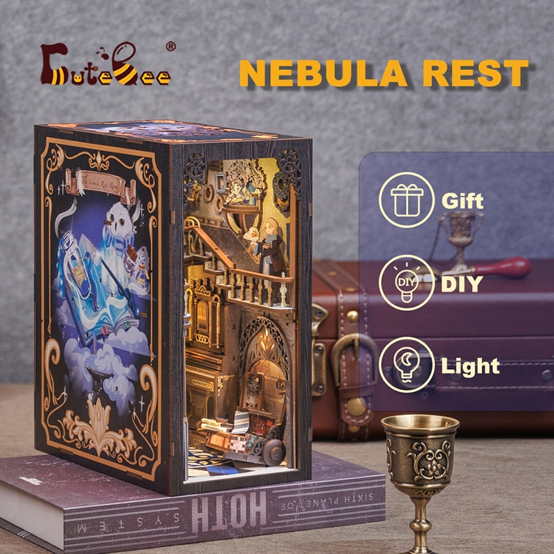 CUTEBEE Nebula Rest DIY Book Nook - Cutebee Dollhouse