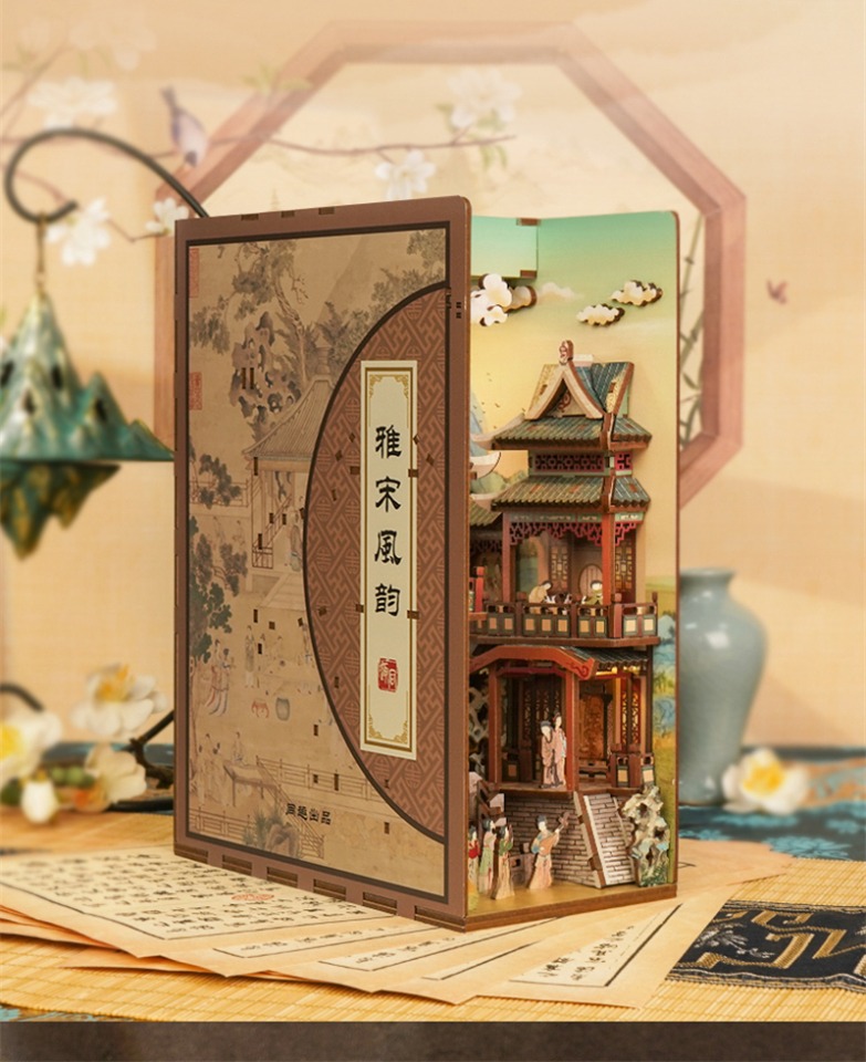 City Street View SL-11 DIY Wooden Book Nook - Cutebee Dollhouse