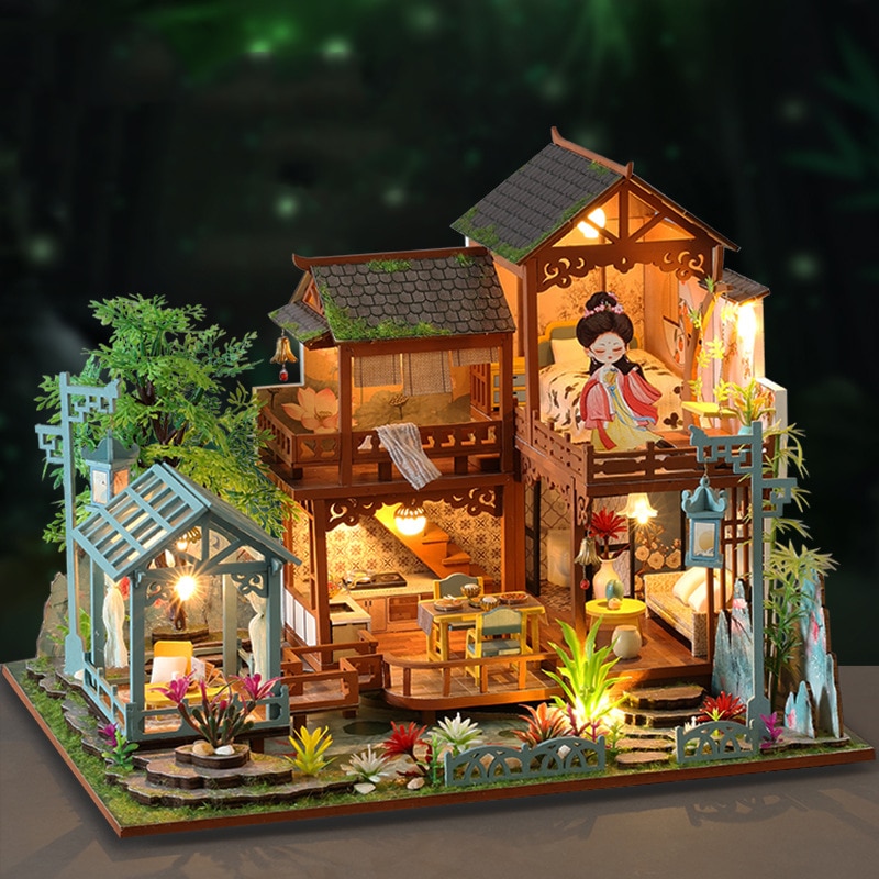 Wood Crafts Dg102 DIY Miniature Furniture Doll House - China