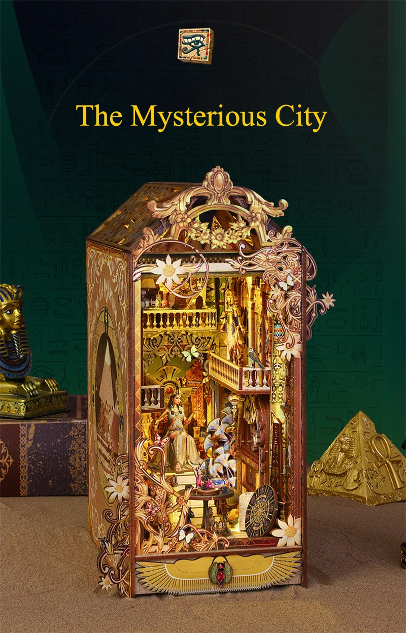 Mysterious Egypt City SL12 DIY Wooden Book Nook