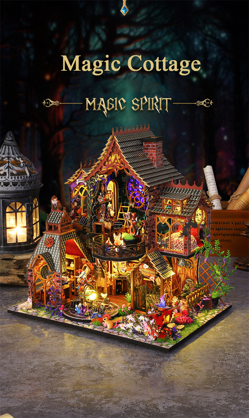 Magic Spirit Cottage DIY Dollhouse Kit