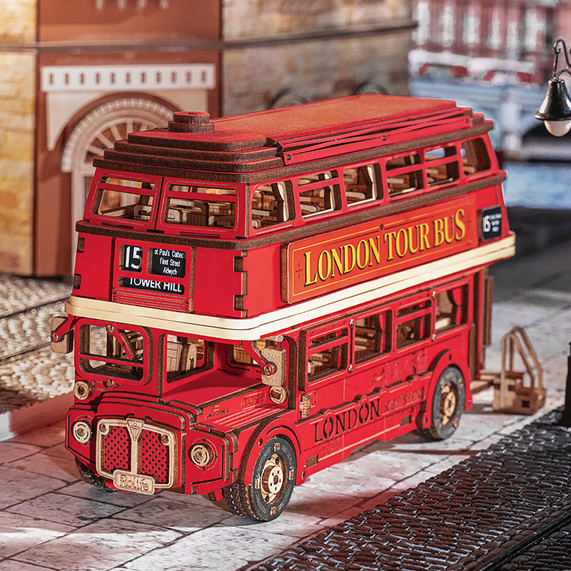 Robotime Rolife London Tour Bus DIY Miniature Kit