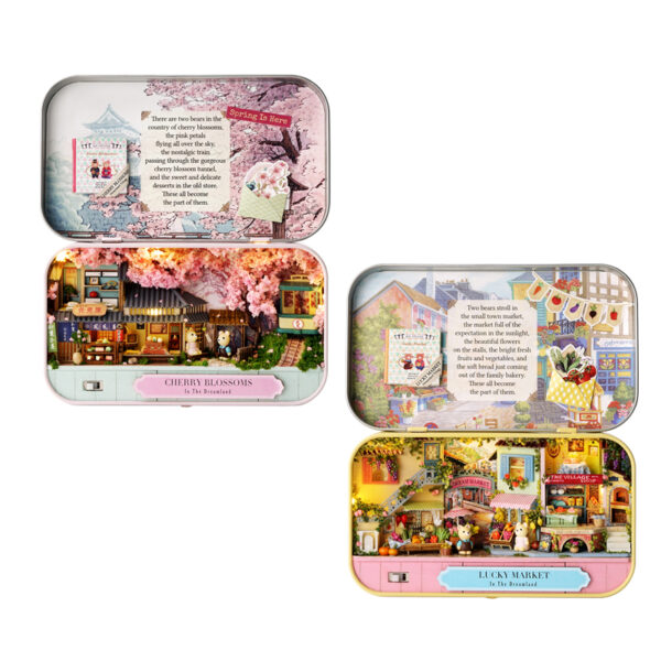 Cherry Blossom Mirror Box Theatre Dollhouse Kit