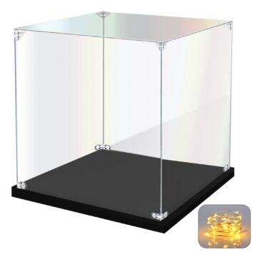 KOLIPI Acrylic Display Case for Collectibles Assemble Clear Acrylic Display Box for Lego Alternative Glass Case for Showcasing Figures Doll Toys Home Storage(12x12x12 inch, 30x30x30 cm)