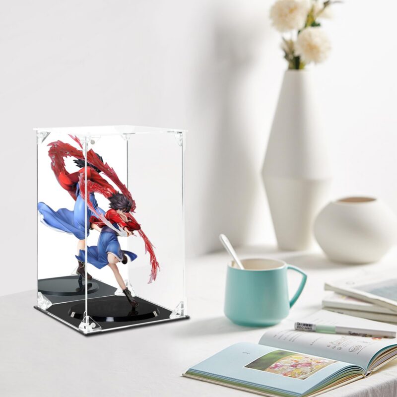 Clear Acrylic Display Case with Mirrored Back (6x6x10 in)