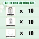 10-Pack Mini Dollhouse LED Lights (Warm White)