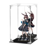 Acrylic Display Case for Collectibles Assemble Clear Acrylic Display Box with Mirrored Back, Alternative Glass Case for Action Figures Lego Model Doll Toys Display (6x6x10 inch; 15x15x25 cm)