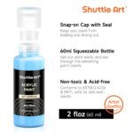 36-Color Acrylic Paint Set with Brushes & Palette (60ml)
