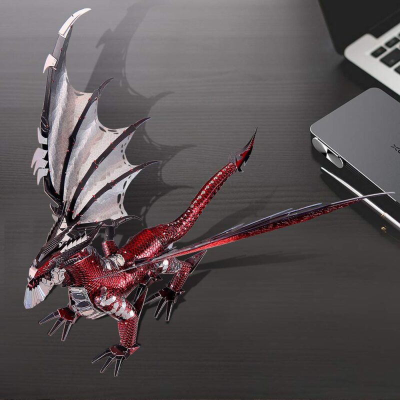 Piececool Black Dragon King 3D Metal Model Kit (107 Pcs)
