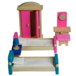 35-Piece 1:12 Wooden Dollhouse Furniture Set