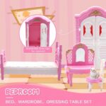 36-Piece Dollhouse Furniture Set (Pink)