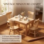 1:12 Dollhouse Miniature Table & Chair Set