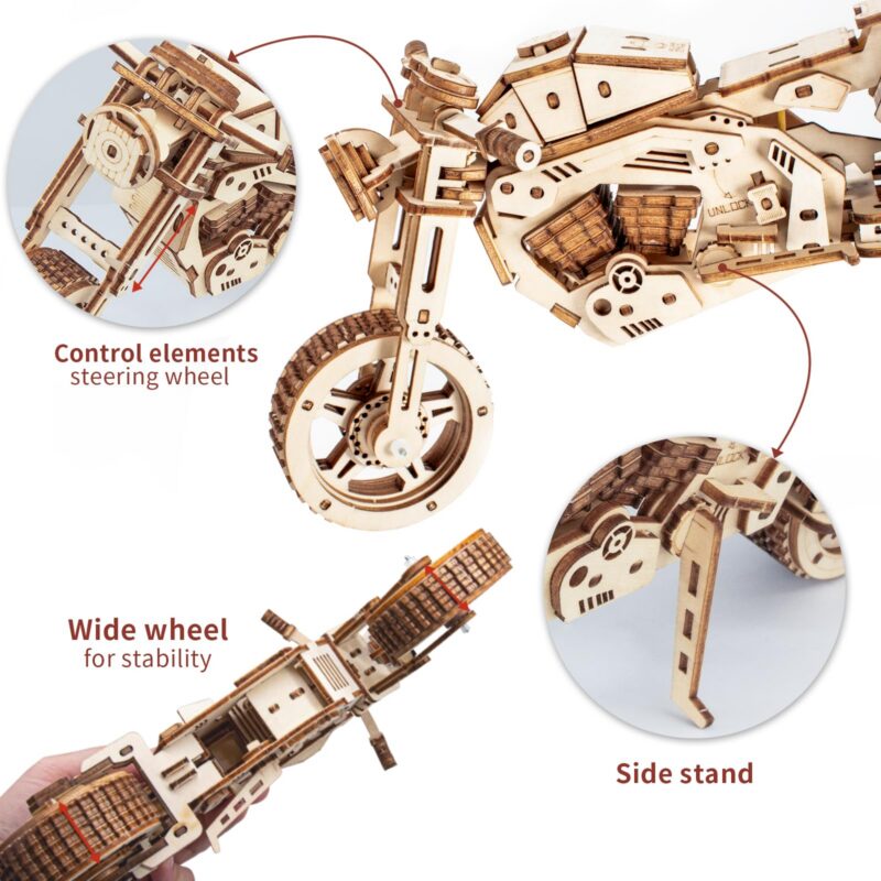 Buildixel Motorcycle 3D Wooden Puzzle