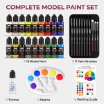 All-in-One Miniature Painting Kit (18 Colors + 11 Brushes)