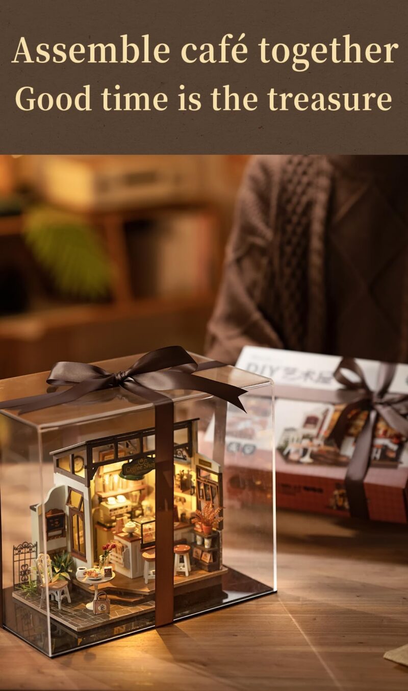 rowood No.17 Cafe DIY Miniature House Kit with LED