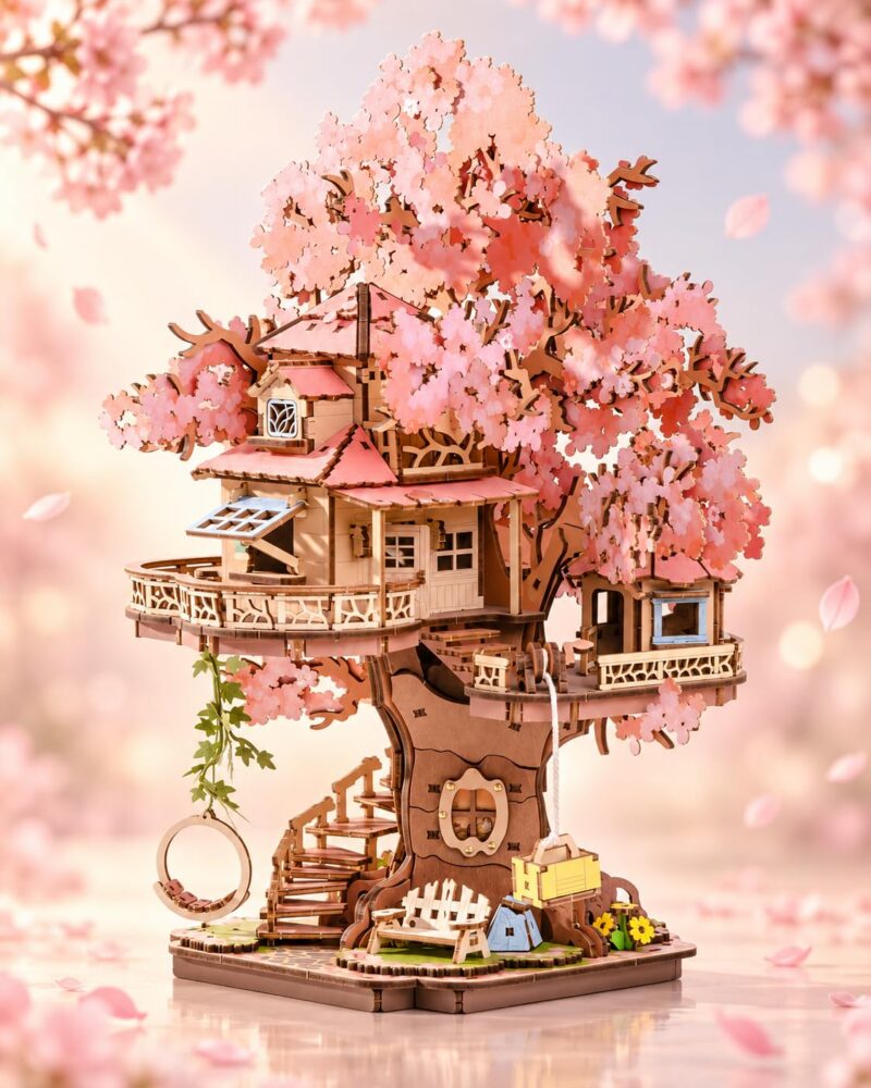 Rolife Sakura Tree House DIY Miniature House Kit